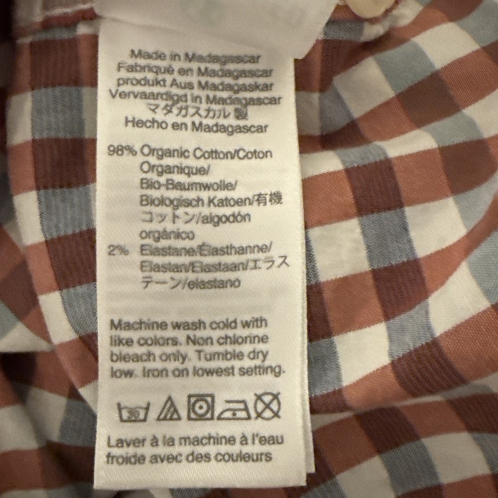 J. Crew Shirt Men's Stretch Secret Wash Large Slim Fit Multicolor Plaid Preppy - Picture 7 of 7